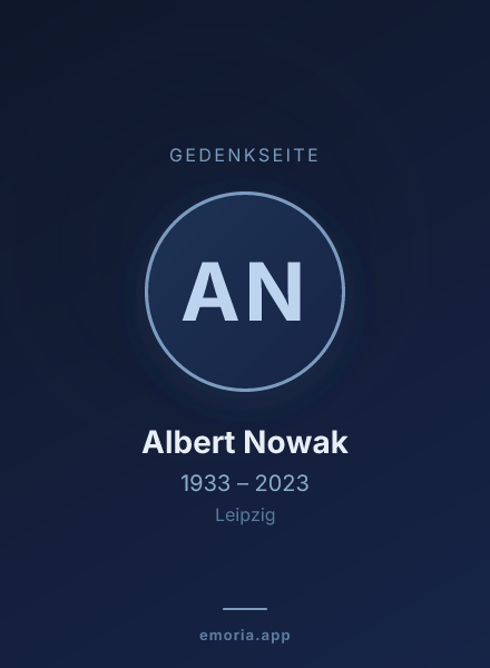 Gedenkportrait von Albert Nowak