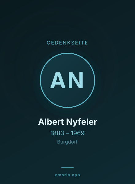 Gedenkportrait von Albert Nyfeler