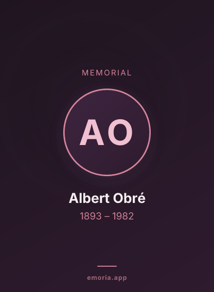 Memorial portrait of Albert Obré