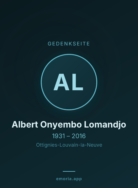 Gedenkportrait von Albert Onyembo Lomandjo