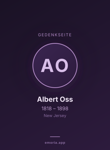 Gedenkportrait von Albert Oss