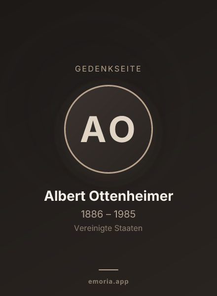 Gedenkportrait von Albert Ottenheimer