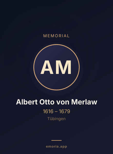 Memorial portrait of Albert Otto von Merlaw