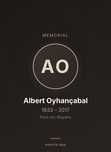 Memorial portrait of Albert Oyhançabal