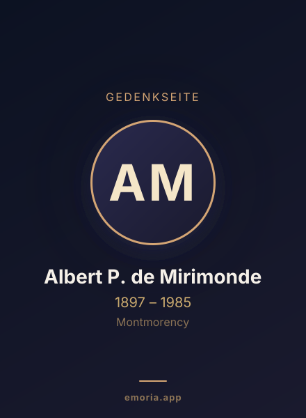 Gedenkportrait von Albert P. de Mirimonde