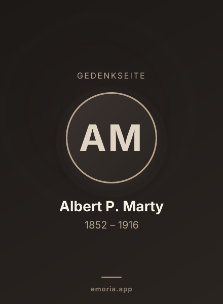 Gedenkportrait von Albert P. Marty