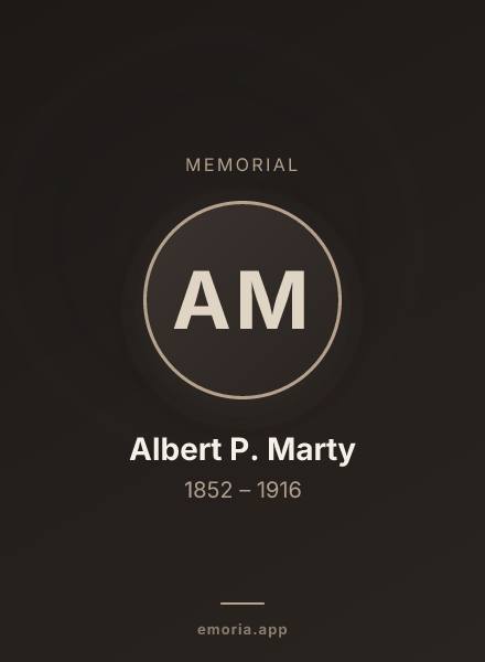 Memorial portrait of Albert P. Marty
