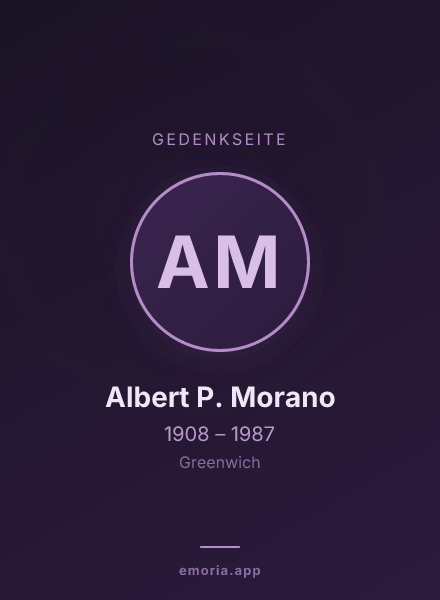 Gedenkportrait von Albert P. Morano