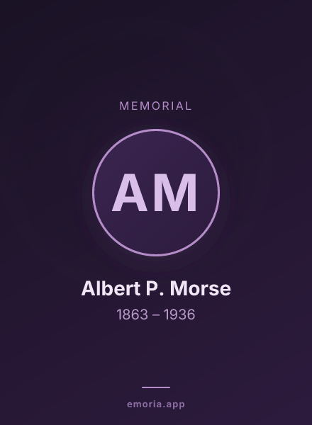 Memorial portrait of Albert P. Morse