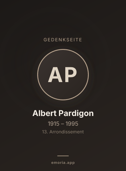Gedenkportrait von Albert Pardigon