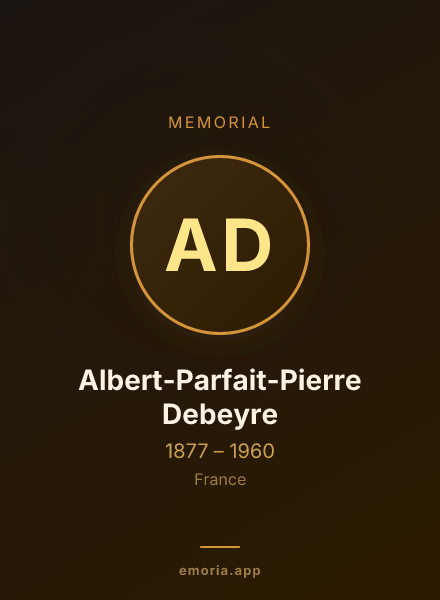 Memorial portrait of Albert-Parfait-Pierre Debeyre