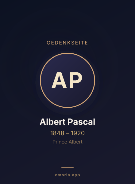 Gedenkportrait von Albert Pascal
