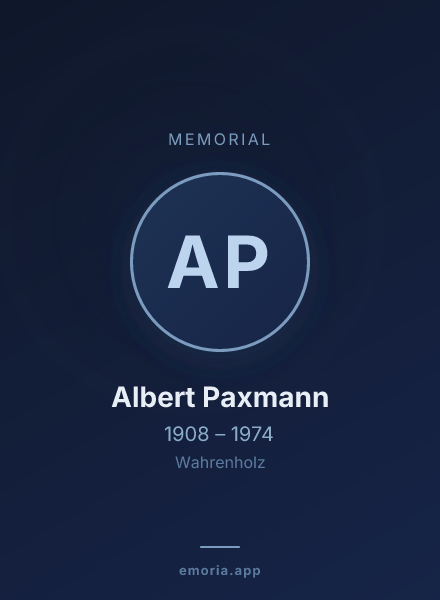 Memorial portrait of Albert Paxmann