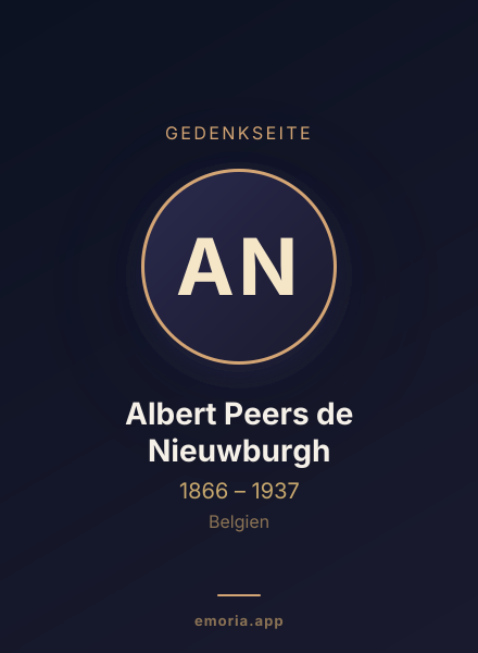 Gedenkportrait von Albert Peers de Nieuwburgh