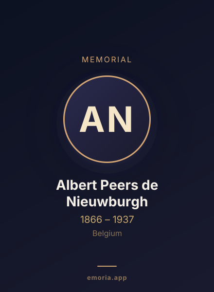 Memorial portrait of Albert Peers de Nieuwburgh