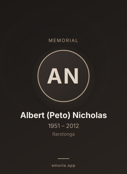 Memorial portrait of Albert (Peto) Nicholas