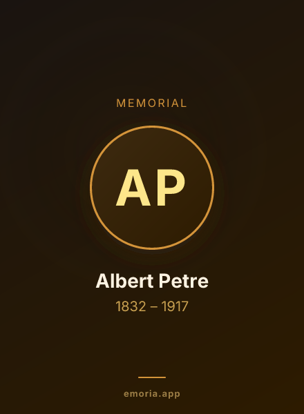 Memorial portrait of Albert Petre