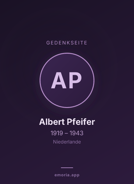 Gedenkportrait von Albert Pfeifer