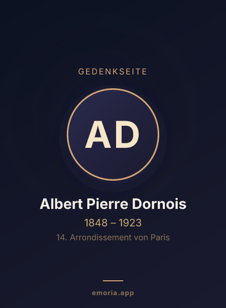 Gedenkportrait von Albert Pierre Dornois