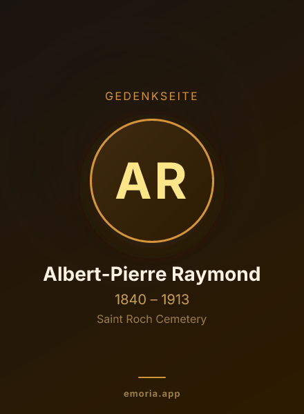 Gedenkportrait von Albert-Pierre Raymond