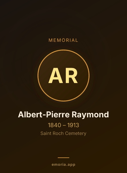 Memorial portrait of Albert-Pierre Raymond