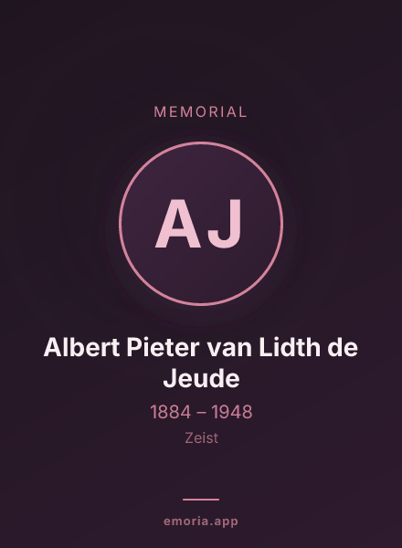 Memorial portrait of Albert Pieter van Lidth de Jeude