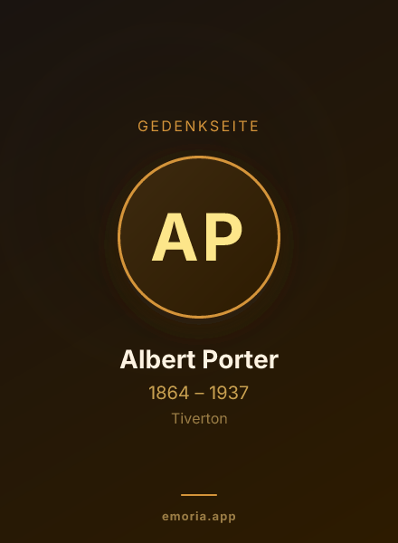 Gedenkportrait von Albert Porter