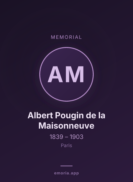 Memorial portrait of Albert Pougin de la Maisonneuve