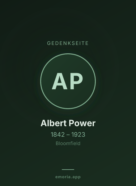 Gedenkportrait von Albert Power