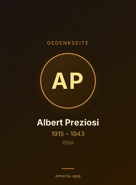 Gedenkportrait von Albert Preziosi