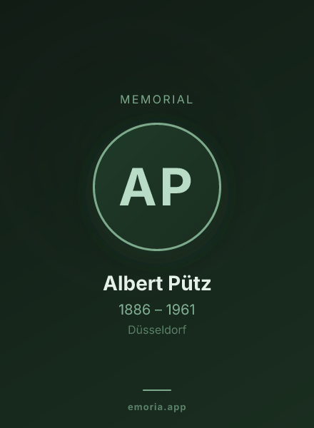 Memorial portrait of Albert Pütz
