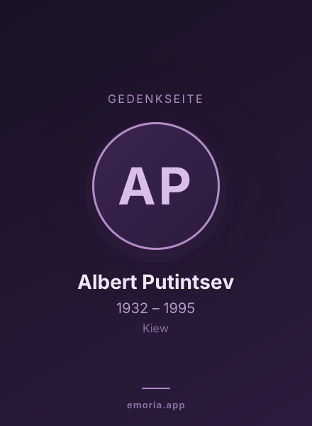 Gedenkportrait von Albert Putintsev