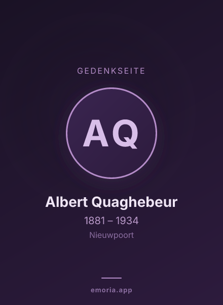 Gedenkportrait von Albert Quaghebeur