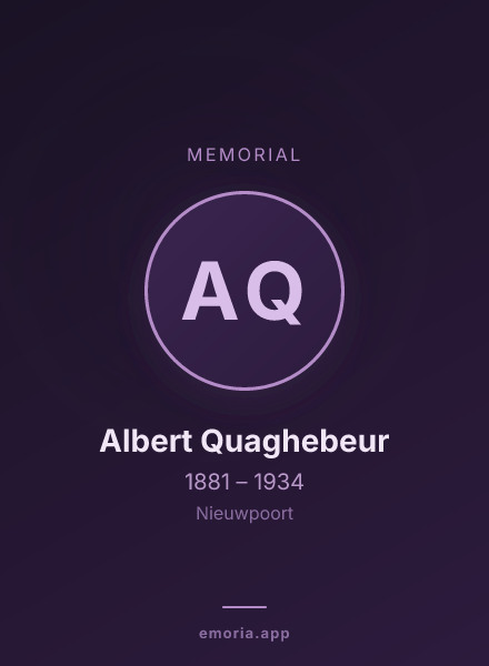 Memorial portrait of Albert Quaghebeur