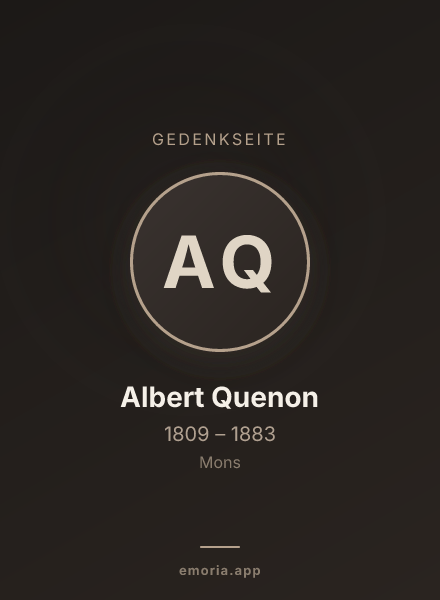 Gedenkportrait von Albert Quenon