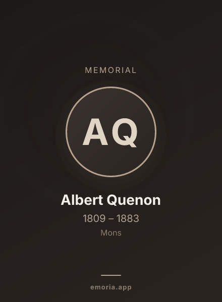 Memorial portrait of Albert Quenon