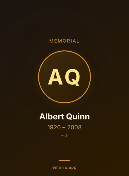 Memorial portrait of Albert Quinn