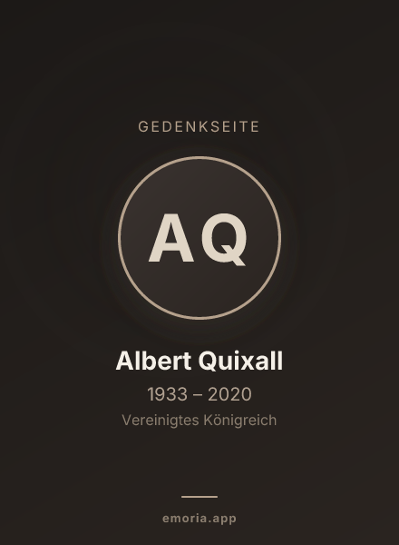 Gedenkportrait von Albert Quixall