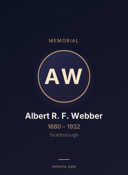 Memorial portrait of Albert R. F. Webber