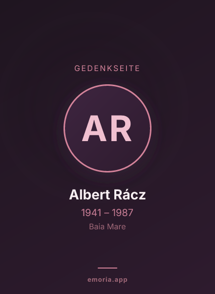 Gedenkportrait von Albert Rácz