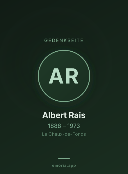 Gedenkportrait von Albert Rais