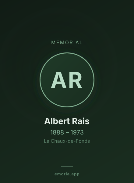 Memorial portrait of Albert Rais