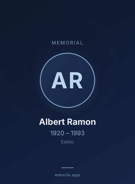Memorial portrait of Albert Ramon