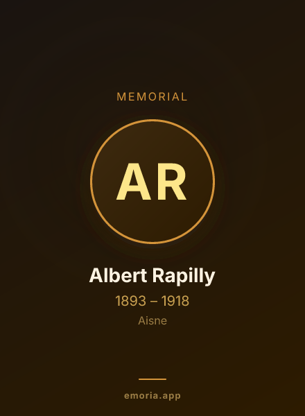 Memorial portrait of Albert Rapilly