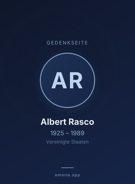 Gedenkportrait von Albert Rasco
