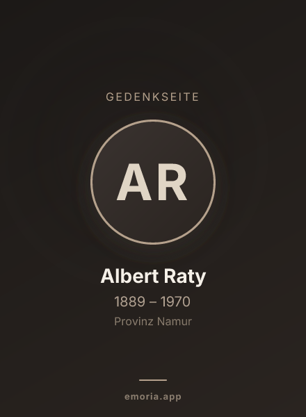 Gedenkportrait von Albert Raty