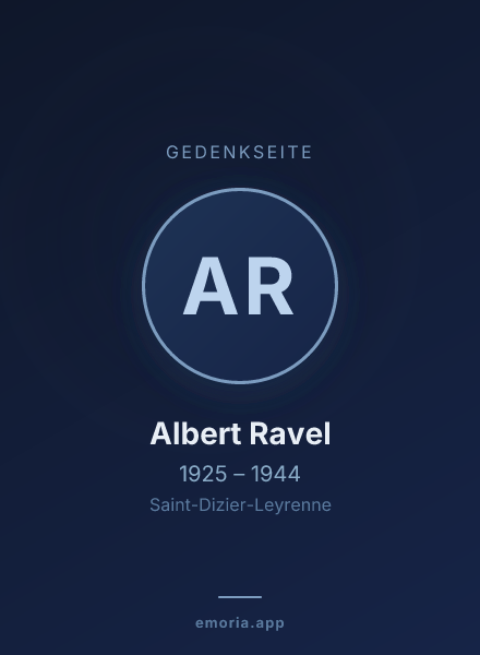Gedenkportrait von Albert Ravel