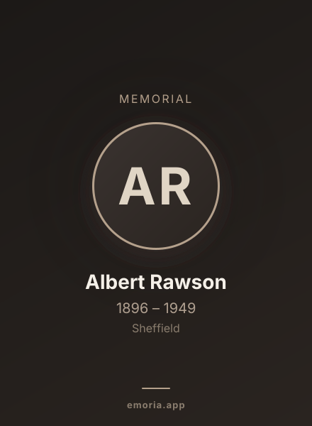 Memorial portrait of Albert Rawson
