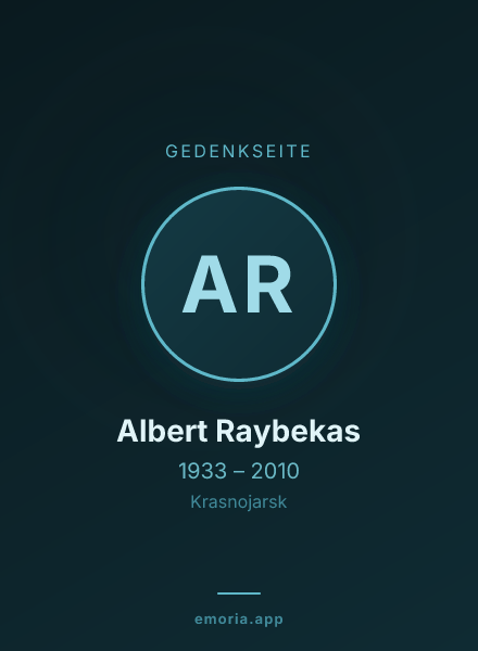 Gedenkportrait von Albert Raybekas
