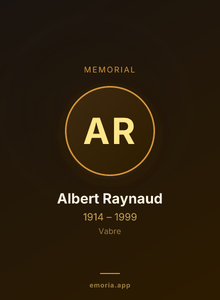 Memorial portrait of Albert Raynaud